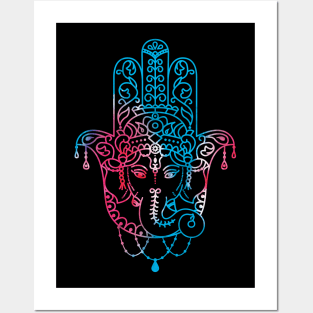 Ganesha, beautiful crisp image with marble effect Posters and Art